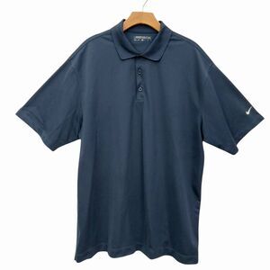 Nike Golf Polo Shirt Mens XL Navy Breathable Tennis Performance Activewear